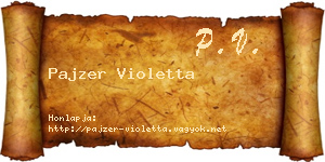 Pajzer Violetta névjegykártya